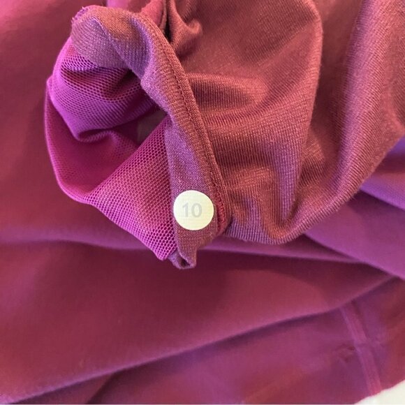 Lululemon Ladies Tank Size  10 Plum with Grey Heather trim - Picture 7 of 9